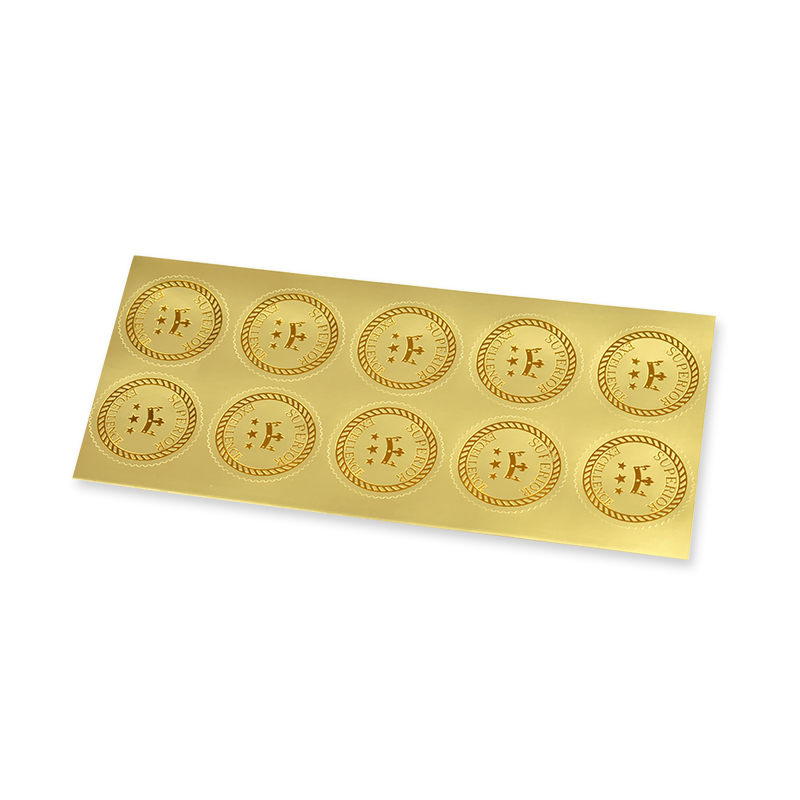 Gold foil stickers